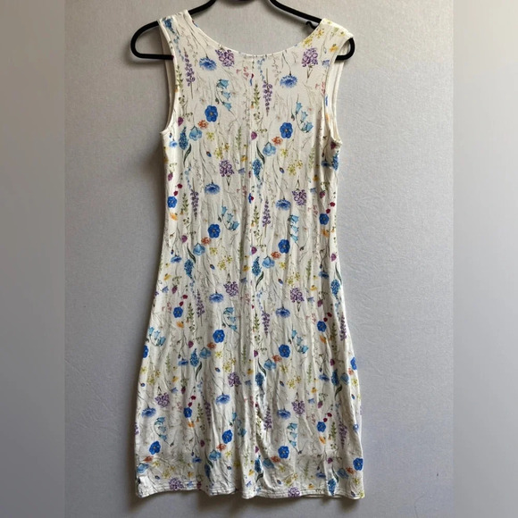 Blue Sky floral sleeveless v neck bamboo cotton Dress Sz XS - Picture 2 of 10